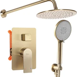 Kit De Douche Encastré Rea Verso Brush Gold + Box
