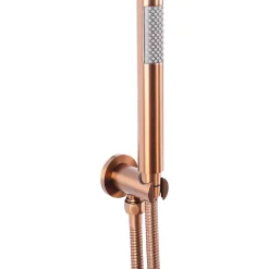 Kit De Douche Encastré Rea Lungo Thermostat Brush Copper 36,5X17X25Cm + Box