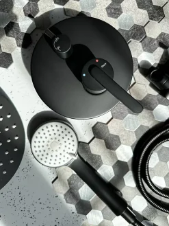Kit De Douche Encastré Rea Ontario Black