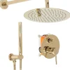 Kit De Douche Encastré Rea Lungo Gold 17X16X36,5Cm + Box