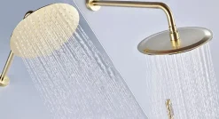 Kit De Douche Encastré Rea Lungo Gold 17X16X36,5Cm + Box
