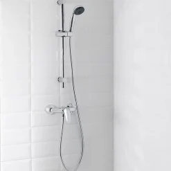 Kit de douche mécanique chrome GoodHome Blyth