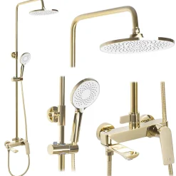 Kit De Douche Rea Avalon Gold 50X23X153Cm