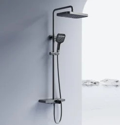Kit De Douche Rea Bari Titanium 37X31X100Cm