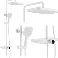 Kit De Douche Rea Bari White 37X31X100Cm
