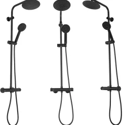 Kit De Douche Rea Bliss Thermostat Black 38,5X27,5X100Cm