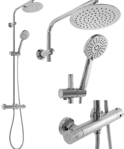 Kit De Douche Rea Bliss Thermostat Chrome 38,5X27,5X100Cm