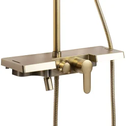 Kit De Douche Rea Bravo Brush Gold 45X40X105Cm