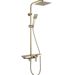 Kit De Douche Rea Bravo Brush Gold 45X40X105Cm