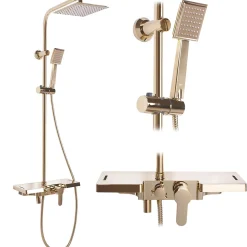 Kit De Douche Rea Bravo Gold 45X40X105Cm