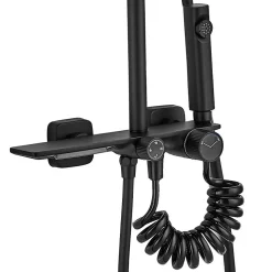 Kit De Douche Rea Helix Black 38X30X114,5Cm