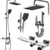 Kit De Douche Rea Helix Chrome 38X30X114,5Cm