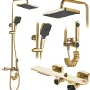 Kit De Douche Rea Helix Gold 38X30X114,5Cm