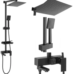 Kit De Douche Rea Jack Black 45X21,5X102Cm