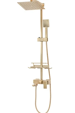 Kit De Douche Rea Jack Brush Gold 45X21,5X102Cm