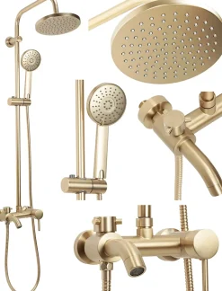 Kit De Douche Rea Luis Brush Gold 45X21X100Cm