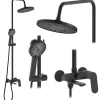 Kit De Douche Rea Marco Black 25X12,5X117Cm