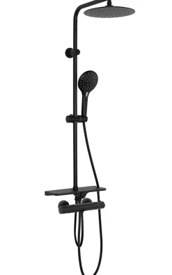Kit De Douche Rea Mike Thermostat Black 13X27,5X98,5Cm
