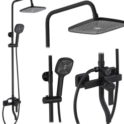 Kit De Douche Rea My2021-77B Argus Black 44X23X144Cm