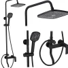 Kit De Douche Rea My1902-77B Storm Black 19X23X136Cm