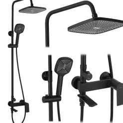 Kit De Douche Rea My1902-78B Storm Black 19X23X136Cm