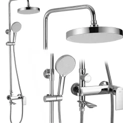 Kit De Douche Rea My2102-78C Veneta Chrome 19X25X136Cm