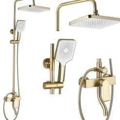 Kit De Douche Rea My2061-77Gg Hass Brush Gold 40,5X26,5X122Cm