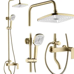 Kit De Douche Rea My1902-77Gg Storm Brush Gold 45X19X144Cm