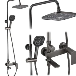 Kit De Douche Rea My1902-78H Storm Titanium 19X23X136Cm
