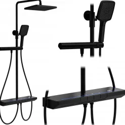 Kit De Douche Rea Pedro Thermostat Black