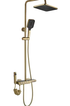 Kit De Douche Rea Rob Thermostat Brush Gold 11,5X33X115Cm