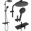 Kit De Douche Rea Santos Black 13,5X40X117Cm