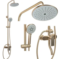 Kit De Douche Rea Verso Brush Gold 45,5X22X143,5Cm