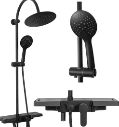 Kit De Douche Rea Vigo Black 51,5X40X99Cm
