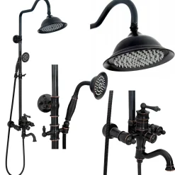 Kit De Douche Rea Vintage Black 46,5X20,5X137Cm