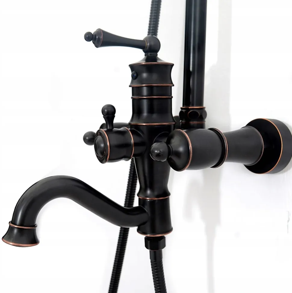 Kit De Douche Rea Vintage Black 46,5X20,5X137Cm