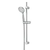 Kit de douche sans robinetterie avec douchette 3 jets + barre réglable + flexible chrome GoodHome Cavally