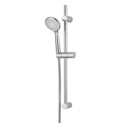 Kit de douche sans robinetterie avec douchette 3 jets + barre réglable + flexible chrome GoodHome Cavally
