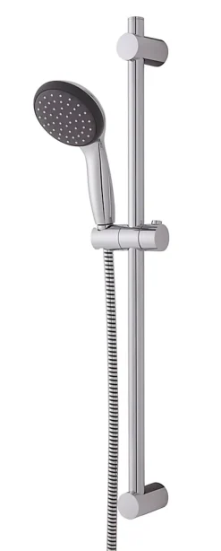Kit de douche sans robinetterie avec douchette 1 jet + flexible + barre réglable, chrome, Grohe Vitalio Start