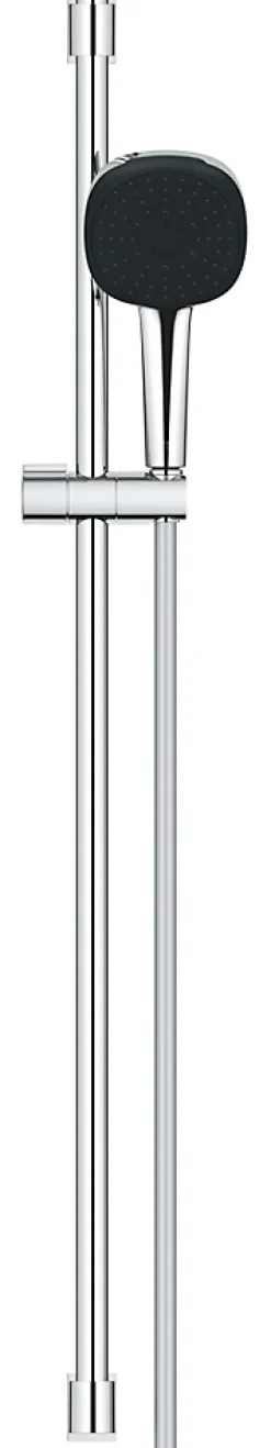 Kit de douche sans robinetterie avec douchette + flexible + barre chrome, Grohe Vitalio Comfort 100