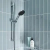 Kit de douche sans robinetterie avec douchette 2 jets + flexible + barre chrome, Grohe Vitalio Comfort 110