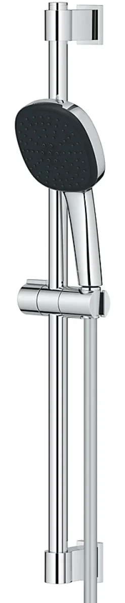 Kit de douche sans robinetterie avec douchette 2 jets + flexible + barre chrome, Grohe Vitalio Comfort 110