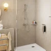 Kit de douche sans robinetterie avec douchette 2 jets + flexible + barre réglable, chrome, Hansgrohe EcoSmart Vernis Blend