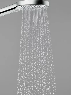 Kit de douche sans robinetterie avec douchette 3 jets + flexible + barre réglable, chrome, Hansgrohe Raindance Select