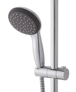 Kit de douche sans robinetterie avec douchette 2 jets + flexible + barre réglable, chrome, Grohe Vitalio Start 100