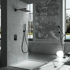 Kit de douche thermostatique encastre HIDRA noir mat