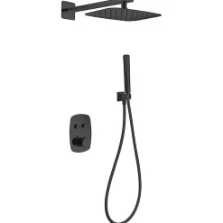 Kit de douche thermostatique encastre HIDRA noir mat