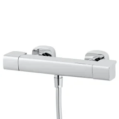 Kit de douche thermostatique chrome GoodHome Teesta