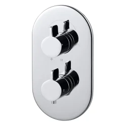 Kit de douche thermostatique à encastrer chrome GoodHome Cavally
