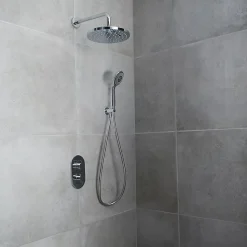 Kit de douche thermostatique à encastrer chrome GoodHome Cavally